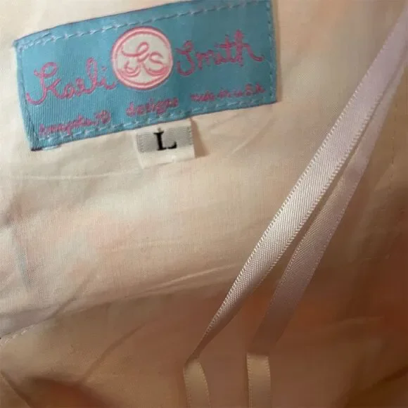 Kaeli Smith Women's L Tropical Fish Print Strapless Back Tie Dress - Picture 3 of 4